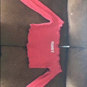 Long sleeve crop top
